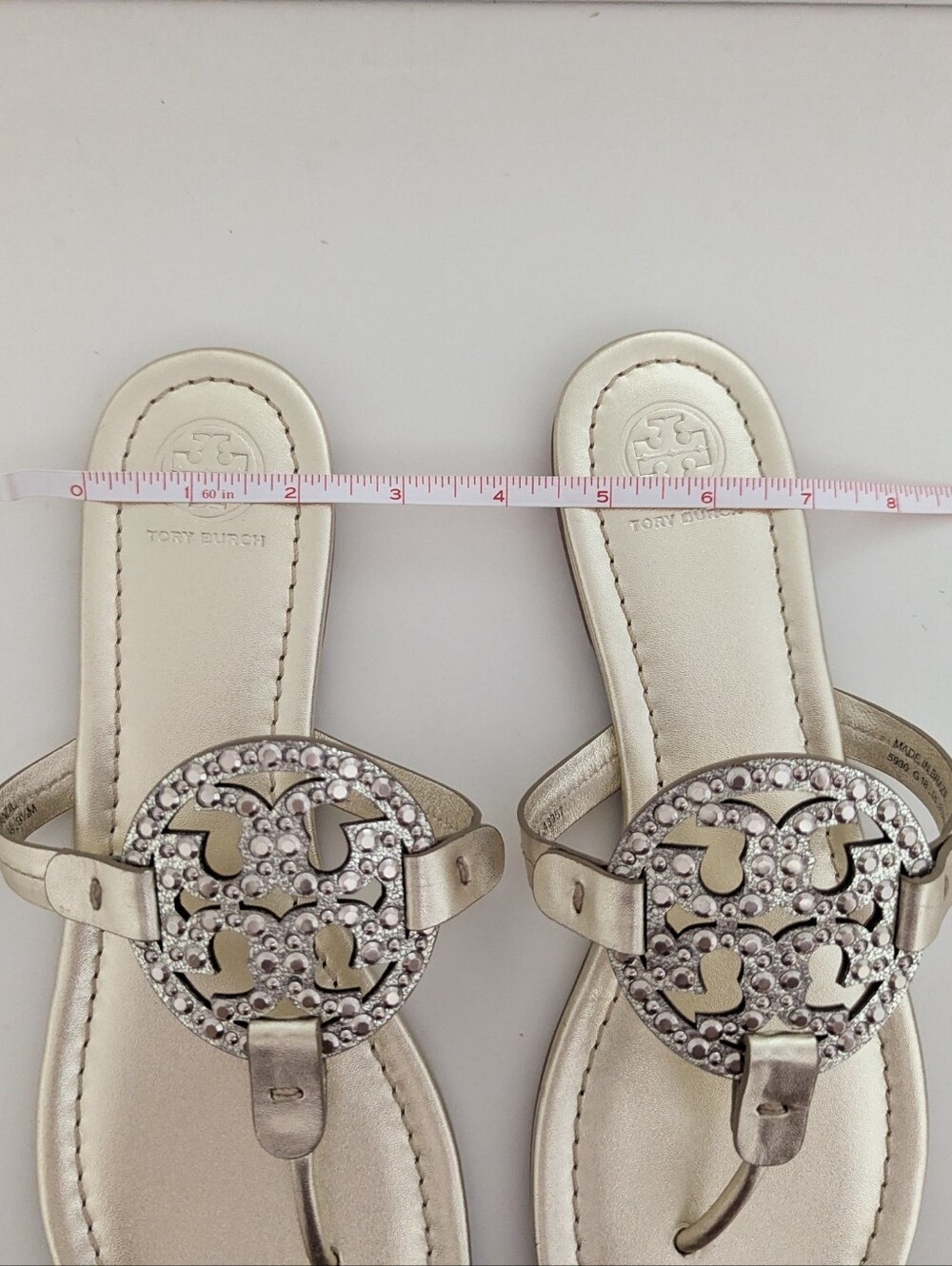 NWOT! Tory Burch Miller Studded Sandal In Gold Size 9.5 - Picture 10 of 16